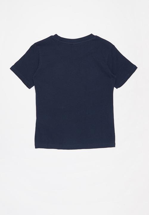 KAPPA - Youth authentic estessi tee - navy & white