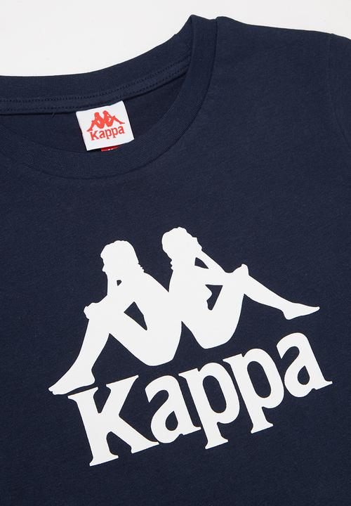 KAPPA - Youth authentic estessi tee - navy & white