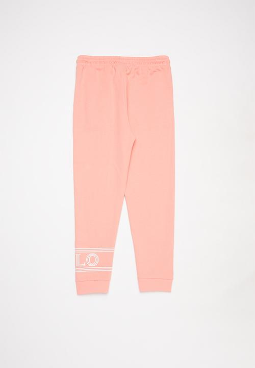 POLO - Girls amy wrap print track pant - pink