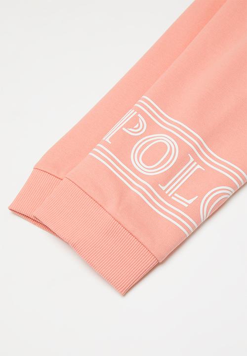 POLO - Girls amy wrap print track pant - pink