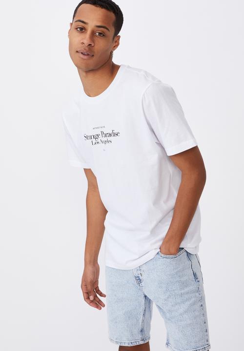 Cotton On - Tbar text t-shirt  - white
