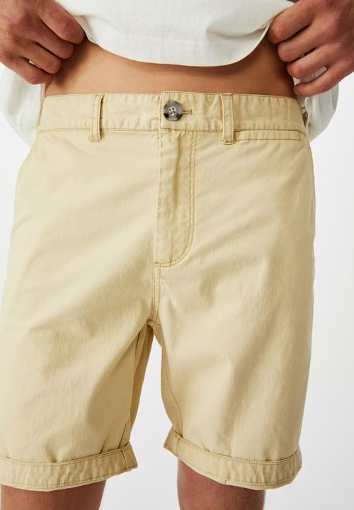 Cotton On - Washed chino short - pigment lemon