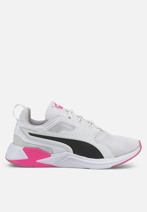 puma white and pink sneakers
