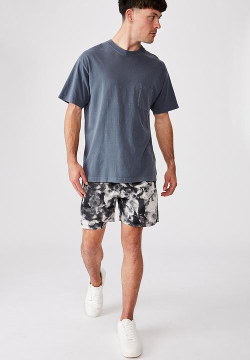 Cotton On - Kahuna short - black & white 