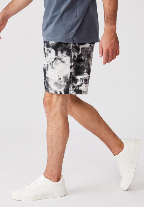 Cotton On - Kahuna short - black & white 