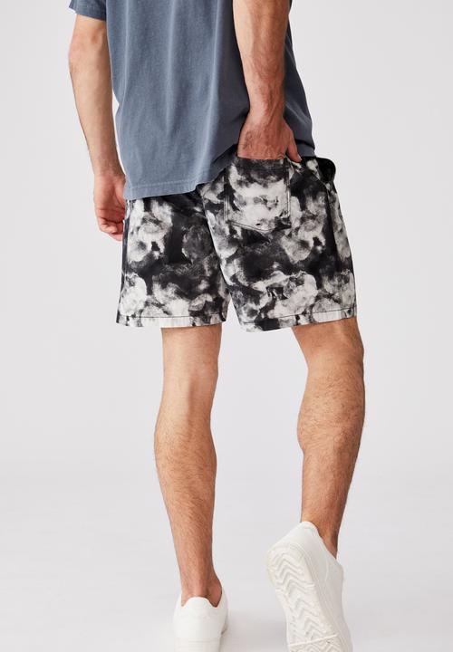 Cotton On - Kahuna short - black & white 