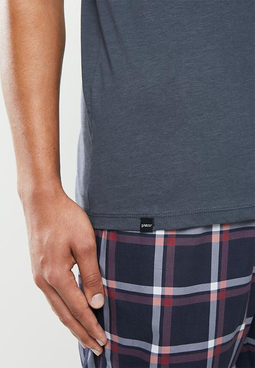 Superbalist - Scoop neck short sleeve sleep tee - navy