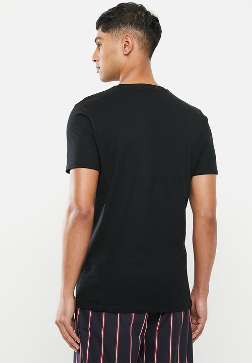 Superbalist - Scoop neck short sleeve sleep tee - black