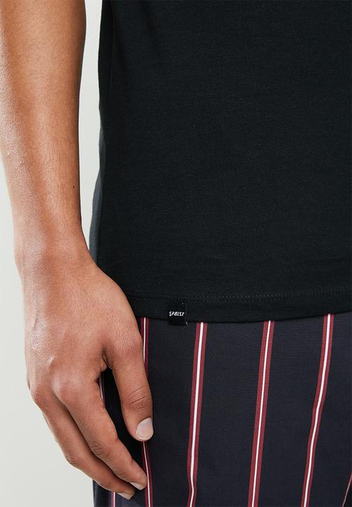 Superbalist - Scoop neck short sleeve sleep tee - black