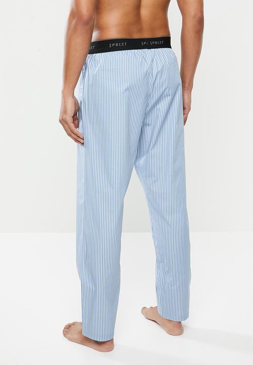 Superbalist - Woven sleep pants - blue & white