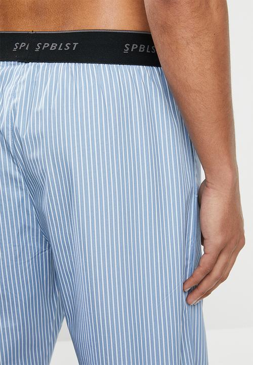 Superbalist - Woven sleep pants - blue & white