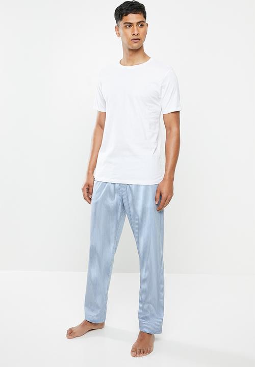 Superbalist - Woven sleep pants - blue & white