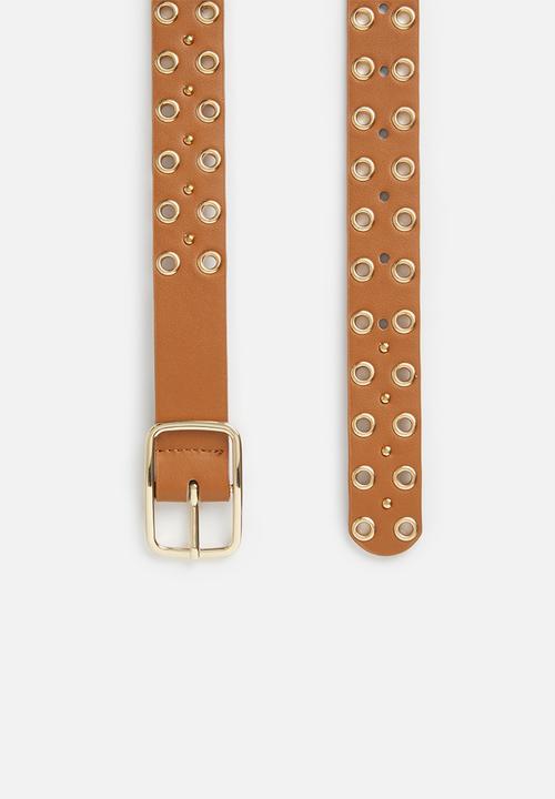 Rubi - Eyelet belt - tan
