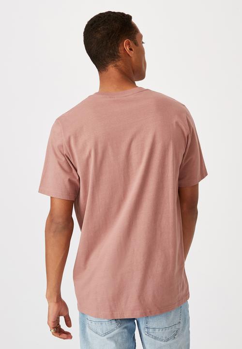 Cotton On - Tbar text T-shirt  - dirty burgundy 
