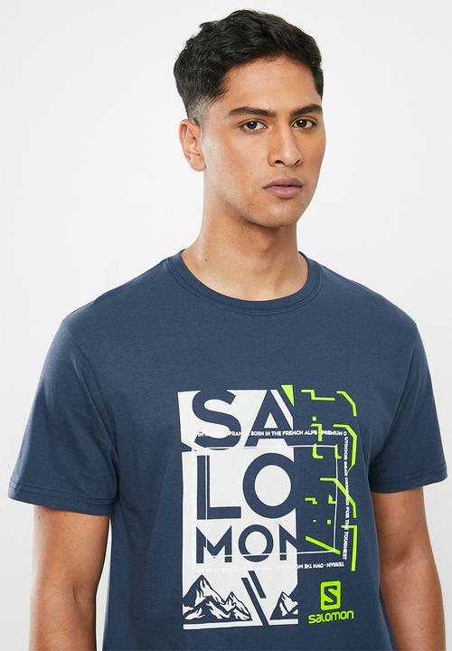 Salomon - Number game short sleeve tee - navy 