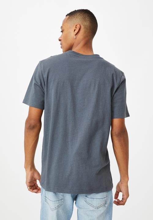 Cotton On - Tbar text t-shirt  - late night blue