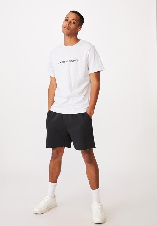 Cotton On - Tbar text T-shirt  - white