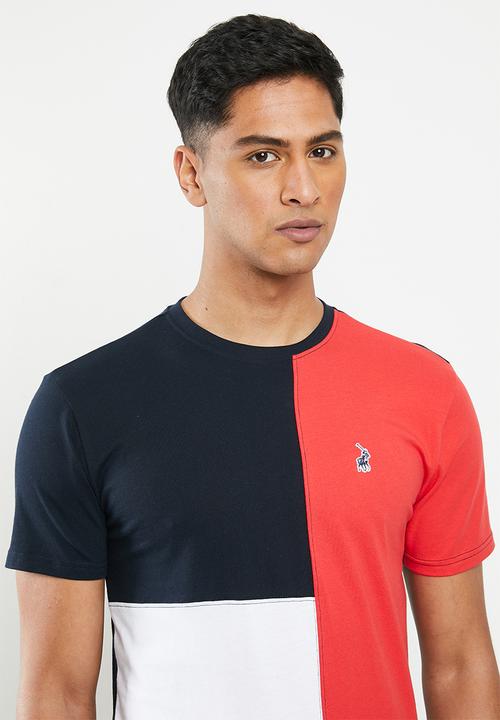 POLO - Sport don colour block tee - red