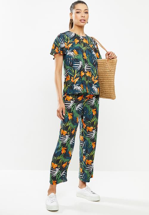 edit - Relaxed fit highwaist pant - multi 