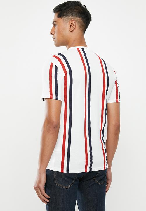 POLO - Sport dan stripe tee - white