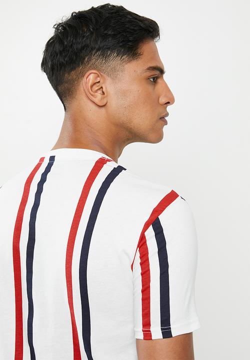 POLO - Sport dan stripe tee - white