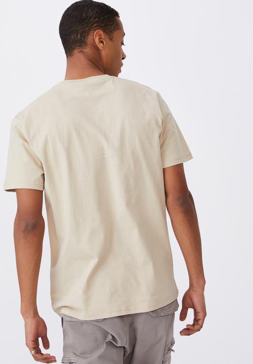 Cotton On - Tbar art T-shirt - clay stone