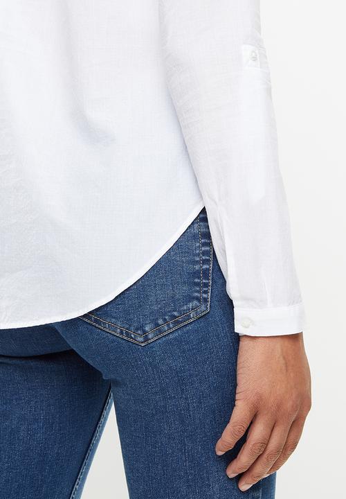edit - Curved hem shirt - white 