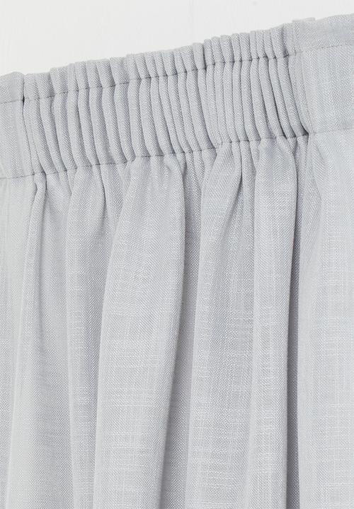 Sixth Floor - Slub unlined taped café curtain - grey