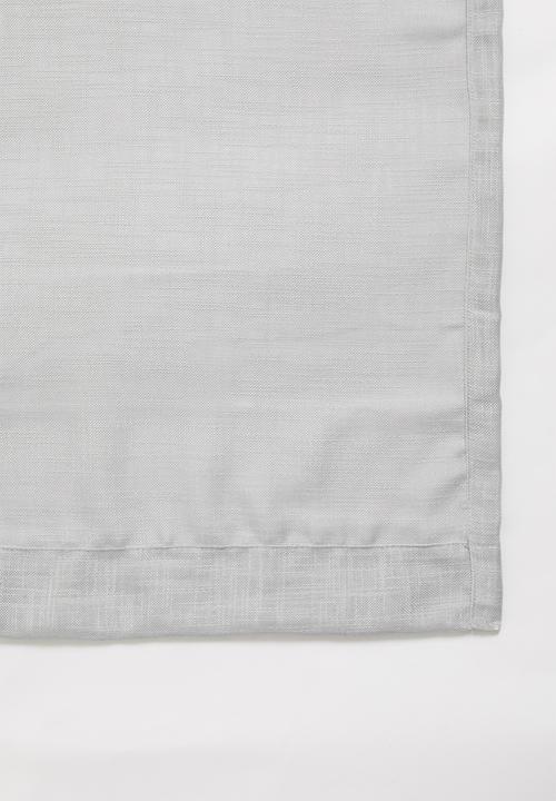 Sixth Floor - Slub unlined taped café curtain - grey