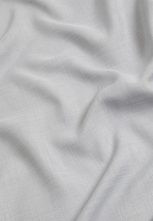 Sixth Floor - Slub unlined taped café curtain - grey