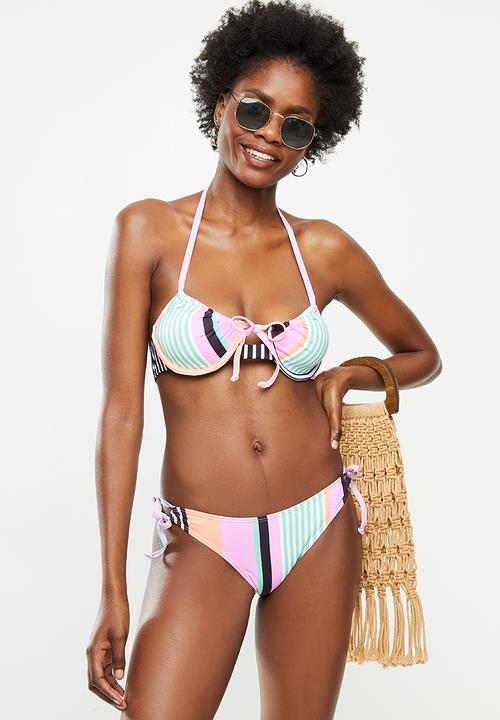 Lizzy - Arbor full bikini bottoms with side ties - multi 