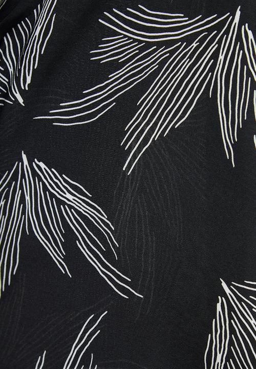 edit - Long shacket - black & white 