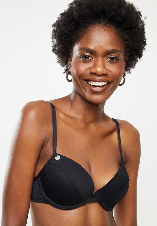 Lizzy - Katrina underwire bikini top with fixed padding - black