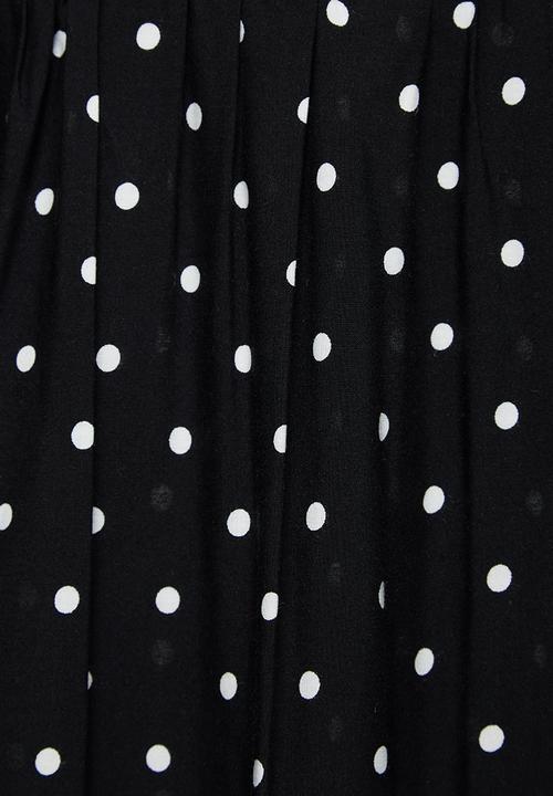 edit - Highneck tiered maxi - black & white 