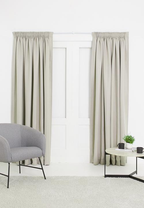 Sixth Floor - Metro self-lined taped curtain - natural