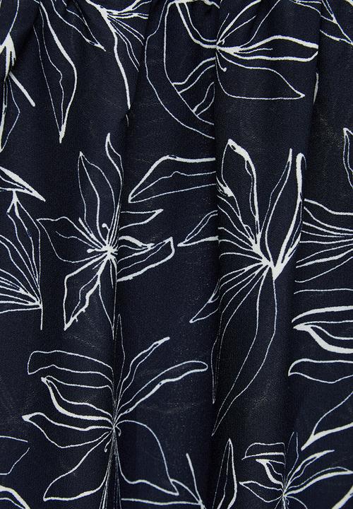 edit - Highneck tiered maxi - navy & white 