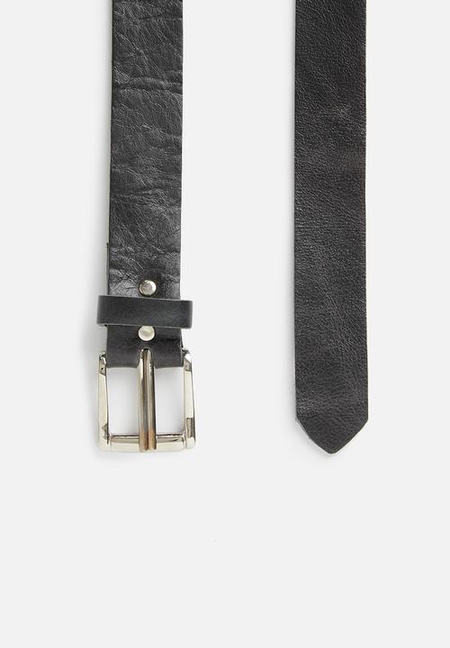 Superbalist - Nate leather belt - black