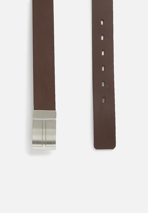 Superbalist - Reversible leather belt - black & brown