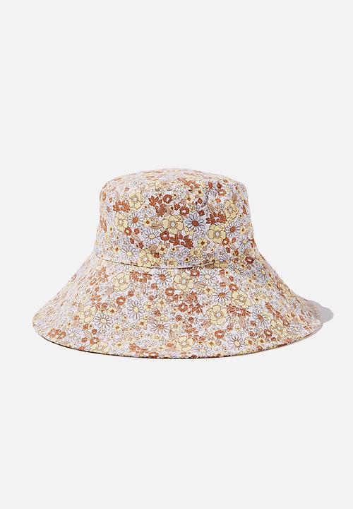 Rubi - Zahra wide brim sun hat - white nikita floral