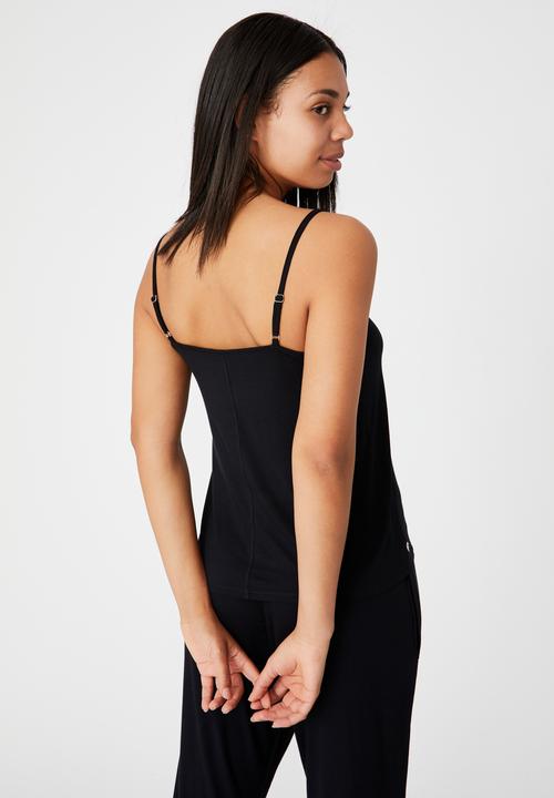 Cotton On - Sleep recovery cami tank - black