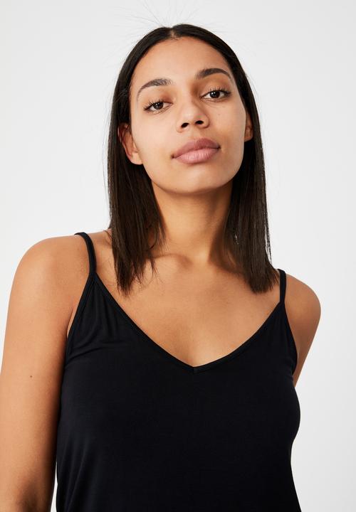 Cotton On - Sleep recovery cami tank - black