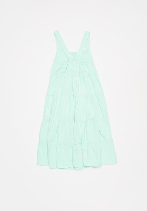 Pop Candy - Patterned tiered dress - green