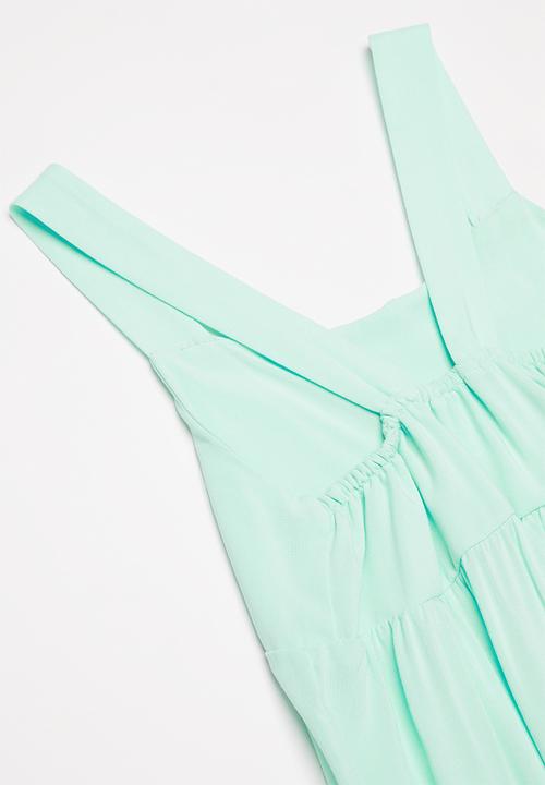 Pop Candy - Patterned tiered dress - green