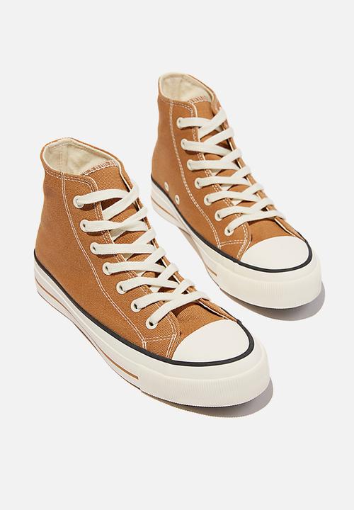 Cotton On - Britt retro high top - tan