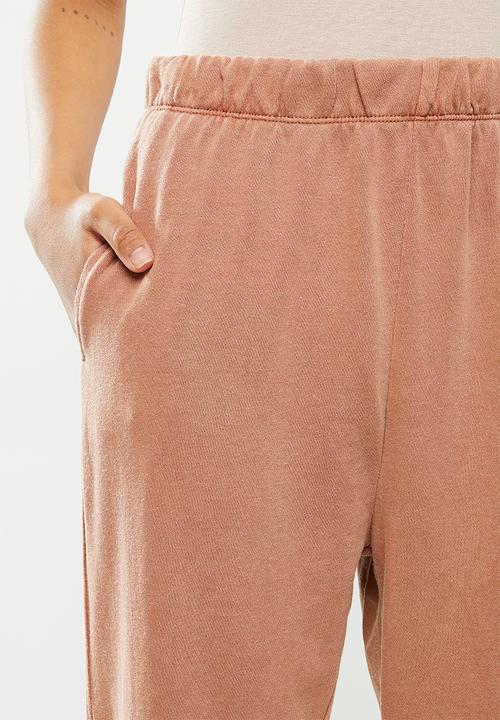 Cotton On - High waist track pant - dusty pink