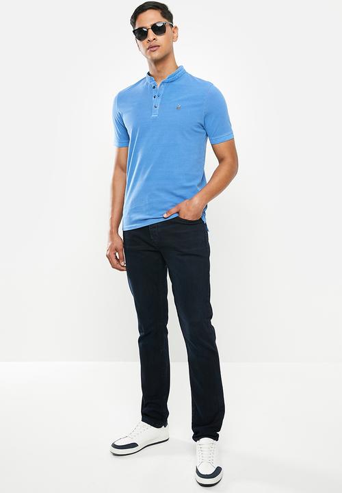 POLO - Pjc eric collarless golfer - blue