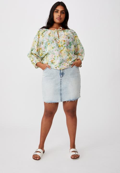 Cotton On - Curve peasant blouse - sharna floral