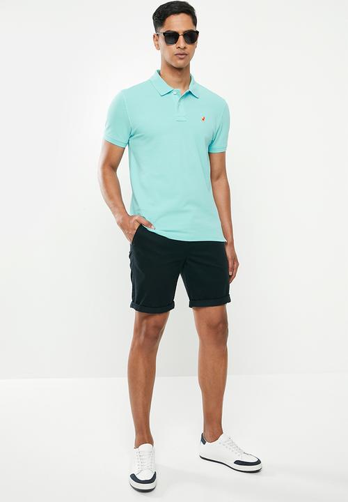 POLO - Carter custom fit pique golfer - turquoise