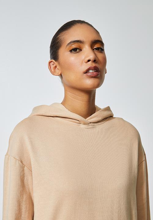 Superbalist - Crop hoodie - toffee