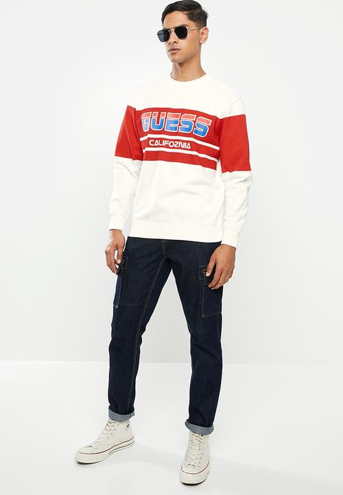 GUESS - Roy long sleeve sport sweatshirt - cream
